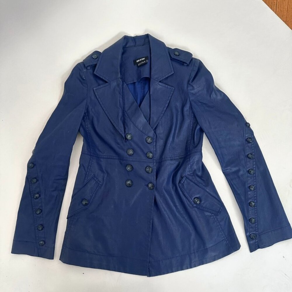 ISABEL DE PEDRO WAXED COTTON AVANT GARDE JACKET
